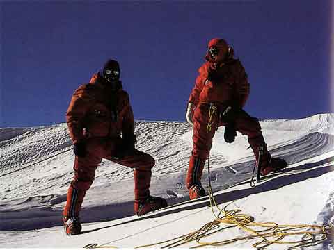 
Pete Boardman and Joe Tasker Next To Kangchenjunga Summit May 15, 1979 - Doug Scott: Himalayan Climber book
